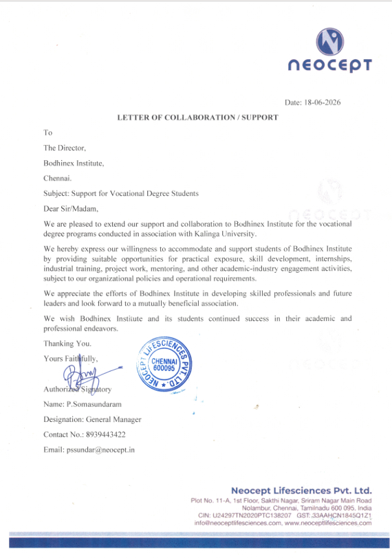 NEOCEPT Letter of Collaboration